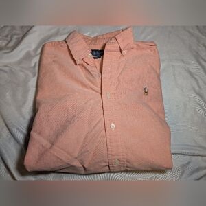 Ralph Lauren‎ Men's Coral/Salmon Button Down Shirt Classic Fit Size Medium